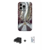 MARSİLYAN™- iPhone 15 Pro Max Kılıf Nova Doku Prime - Siyah Bilvis 0.18mm Plus Cam Ekran Koruyucu + Raze Metal Kamera Lens - TMGI