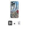MARSİLYAN™- iPhone 15 Pro Max Kılıf Nova Doku Prime - Siyah Bilvis 0.18mm Plus Cam Ekran Koruyucu + Siyah PVD Metal Kamera Lens