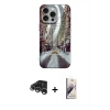 MARSİLYAN™- iPhone 15 Pro Max Kılıf Nova Doku Prime - Siyah Bilvis 3D Mat Cam Ekran Koruyucu + Raze Metal Kamera Lens - GS