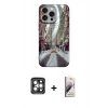 MARSİLYAN™- iPhone 15 Pro Max Kılıf Nova Doku Prime - Siyah Bilvis 3D Mat Cam Ekran Koruyucu + PVD Metal Kamera Lens - GI