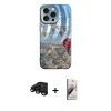 MARSİLYAN™- iPhone 15 Pro Max Kılıf Nova Doku Prime - Siyah Bilvis 3D Mat Cam Ekran Koruyucu + Raze Metal Kamera Lens - SH