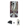 MARSİLYAN™- iPhone 15 Pro Max Kılıf Nova Doku Prime - Siyah Bilvis Hayalet Cam Ekran Koruyucu + Lacivert Raze Metal Kamera Lens