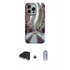 MARSİLYAN™- iPhone 15 Pro Max Kılıf Nova Doku Prime - Siyah Joko Magic 5D Cam + Raze Metal Kamera Lens - LT