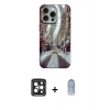 MARSİLYAN™- iPhone 15 Pro Max Kılıf Nova Doku Prime - Siyah Joko Magic 5D Cam + Siyah PVD Metal Kamera Lens