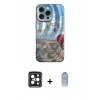 MARSİLYAN™- iPhone 15 Pro Max Kılıf Nova Doku Prime - Siyah Joko Magic 5D Cam + Siyah PVD Metal Kamera Lens