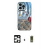 MARSİLYAN™- iPhone 15 Pro Max Kılıf Nova Doku Prime - Siyah Joko Magic 5D Hayalet Cam + PVD Metal Kamera Lens - GS