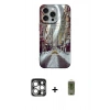 MARSİLYAN™- iPhone 15 Pro Max Kılıf Nova Doku Prime - Siyah Joko Magic 5D Hayalet Cam + PVD Metal Kamera Lens - GS