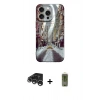 MARSİLYAN™- iPhone 15 Pro Max Kılıf Nova Doku Prime - Siyah Joko Magic 5D Hayalet Cam + Raze Metal Kamera Lens - GS