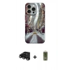 MARSİLYAN™- iPhone 15 Pro Max Kılıf Nova Doku Prime - Siyah Joko Magic 5D Hayalet Cam + Raze Metal Kamera Lens - SH