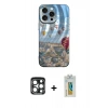 MARSİLYAN™- iPhone 15 Pro Max Kılıf Nova Doku Prime - Siyah Polymer Nano Ekran Koruyucu + PVD Metal Kamera Lens - LT