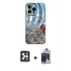 MARSİLYAN™- iPhone 15 Pro Max Kılıf Nova Doku Prime - Siyah Vanessa Magic Cam + PVD Metal Kamera Lens - GI