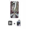 MARSİLYAN™- iPhone 15 Pro Max Kılıf Nova Doku Prime - Siyah Vanessa Magic Cam + PVD Metal Kamera Lens - GI