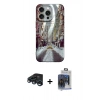 MARSİLYAN™- iPhone 15 Pro Max Kılıf Nova Doku Prime - Siyah Vanessa Magic Cam + Raze Metal Kamera Lens - LT