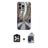 MARSİLYAN™- iPhone 15 Pro Max Kılıf Nova Doku Prime - Siyah Vanessa Magic Cam + PVD Metal Kamera Lens - TU