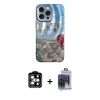 MARSİLYAN™- iPhone 15 Pro Max Kılıf Nova Doku Prime - Siyah Vanessa Magic Cam + PVD Metal Kamera Lens - TU