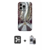 MARSİLYAN™- iPhone 15 Pro Max Kılıf Nova Doku Prime - Siyah Vanessa Magic Hayalet Cam + PVD Metal Kamera Lens - GI