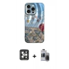 MARSİLYAN™- iPhone 15 Pro Max Kılıf Nova Doku Prime - Siyah Vanessa Magic Hayalet Cam + PVD Metal Kamera Lens - GI