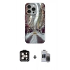MARSİLYAN™- iPhone 15 Pro Max Kılıf Nova Doku Prime - Siyah Vanessa Magic Hayalet Cam + PVD Metal Kamera Lens - TU