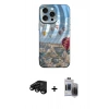 MARSİLYAN™- iPhone 15 Pro Max Kılıf Nova Doku Prime - Siyah Vanessa Magic Hayalet Cam + Raze Metal Kamera Lens - SH