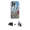 MARSİLYAN™- iPhone 15 Pro Max Kılıf Nova Doku Prime - Siyah Vanessa Magic Hayalet Cam + Raze Metal Kamera Lens - TMGI