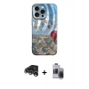 MARSİLYAN™- iPhone 15 Pro Max Kılıf Nova Doku Prime - Siyah Vanessa Magic Hayalet Cam + Raze Metal Kamera Lens - GS