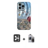 MARSİLYAN™- iPhone 15 Pro Max Kılıf Nova Doku Prime - Siyah Vanessa Magic Hayalet Cam + PVD Metal Kamera Lens - SH