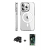 MARSİLYAN™- iPhone 15 Pro Max Kılıf Nova Doku - Şeffaf 360 Full Body Arka Koruyucu + Raze Metal Kamera Lens - GS