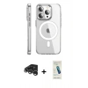 MARSİLYAN™- iPhone 15 Pro Max Kılıf Nova Doku - Şeffaf Pasifik Cam Ekran Koruyucu + Raze Metal Kamera Lens - GS
