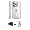 MARSİLYAN™- iPhone 15 Pro Max Kılıf Nova Doku - Şeffaf Pasifik Cam Ekran Koruyucu + Raze Metal Kamera Lens - SH