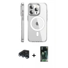 MARSİLYAN™- iPhone 15 Pro Max Kılıf Nova Doku - Siyah 360 Mat Full Body Arka Koruyucu + Raze Metal Kamera Lens - LT