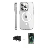 MARSİLYAN™- iPhone 15 Pro Max Kılıf Nova Doku - Siyah 360 Mat Full Body Arka Koruyucu + Raze Metal Kamera Lens - SH