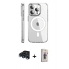MARSİLYAN™- iPhone 15 Pro Max Kılıf Nova Doku - Siyah Bilvis 3D Cam Ekran Koruyucu + Raze Metal Kamera Lens - LT
