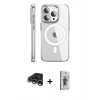 MARSİLYAN™- iPhone 15 Pro Max Kılıf Nova Doku - Siyah Bilvis 3D Cam Ekran Koruyucu + Raze Metal Kamera Lens - GS