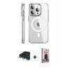 MARSİLYAN™- iPhone 15 Pro Max Kılıf Nova Doku - Siyah Bilvis Hayalet Cam Ekran Koruyucu + Raze Metal Kamera Lens - LT