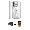MARSİLYAN™- iPhone 15 Pro Max Kılıf Nova Doku - Siyah Buffer Cam Ekran Koruyucu + Raze Metal Kamera Lens - GS