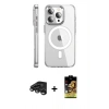 MARSİLYAN™- iPhone 15 Pro Max Kılıf Nova Doku - Siyah Buffer Cam Ekran Koruyucu + Raze Metal Kamera Lens - TMGI