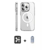MARSİLYAN™- iPhone 15 Pro Max Kılıf Nova Doku - Siyah Joko Magic 5D Cam + PVD Metal Kamera Lens - GI