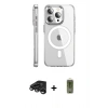 MARSİLYAN™- iPhone 15 Pro Max Kılıf Nova Doku - Siyah Joko Magic 5D Hayalet Cam + Raze Metal Kamera Lens - TMGI