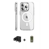 MARSİLYAN™- iPhone 15 Pro Max Kılıf Nova Doku - Siyah Joko Magic 5D Hayalet Cam + Raze Metal Kamera Lens - SH