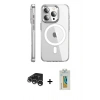 MARSİLYAN™- iPhone 15 Pro Max Kılıf Nova Doku - Siyah Polymer Nano Ekran Koruyucu + Raze Metal Kamera Lens - GS