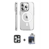 MARSİLYAN™- iPhone 15 Pro Max Kılıf Nova Doku - Siyah Vanessa Magic Cam + PVD Metal Kamera Lens - LT