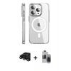 MARSİLYAN™- iPhone 15 Pro Max Kılıf Nova Doku - Siyah Vanessa Magic Hayalet Cam + Raze Metal Kamera Lens - SH