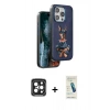 MARSİLYAN™- iPhone 15 Pro Max Kılıf Nova Form Koleksiyonu - Şeffaf Pasifik Cam Ekran Koruyucu + PVD Metal Kamera Lens - SH