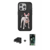 MARSİLYAN™- iPhone 15 Pro Max Kılıf Nova Form Koleksiyonu - Siyah 360 Mat Full Body Arka Koruyucu + Raze Metal Kamera Lens - TMGI