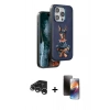 MARSİLYAN™- iPhone 15 Pro Max Kılıf Nova Form Koleksiyonu - Siyah 3D Antistatik Mat Seramik Nano Ekran Koruyucu + Raze Metal Kamera Lens - GS
