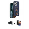 MARSİLYAN™- iPhone 15 Pro Max Kılıf Nova Form Koleksiyonu - Siyah 3D Antistatik Mat Seramik Nano Ekran Koruyucu + Raze Metal Kamera Lens - LT