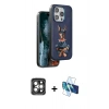 MARSİLYAN™- iPhone 15 Pro Max Kılıf Nova Form Koleksiyonu - Siyah 3D Antistatik Seramik Nano Ekran Koruyucu + PVD Metal Kamera Lens - GI