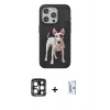 MARSİLYAN™- iPhone 15 Pro Max Kılıf Nova Form Koleksiyonu - Siyah Bilvis 0.18mm Plus Cam Ekran Koruyucu + PVD Metal Kamera Lens - LT