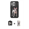 MARSİLYAN™- iPhone 15 Pro Max Kılıf Nova Form Koleksiyonu - Siyah Bilvis 3D Cam Ekran Koruyucu + PVD Metal Kamera Lens - TU