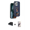 MARSİLYAN™- iPhone 15 Pro Max Kılıf Nova Form Koleksiyonu - Siyah Bilvis 3D Mat Cam Ekran Koruyucu + Raze Metal Kamera Lens - LT